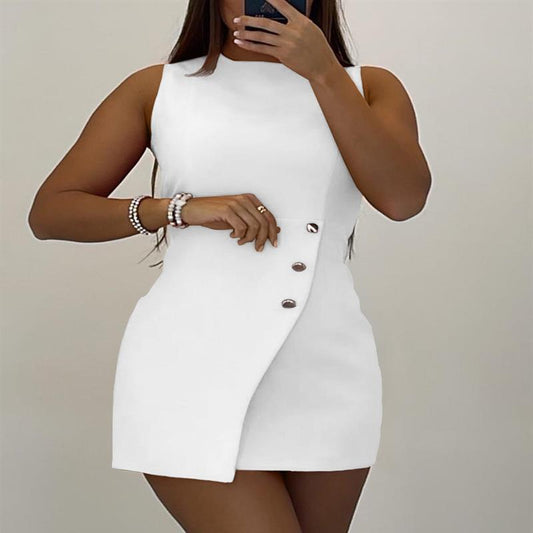 Women’s Bodycon Asymmetric Slim-Fit Mini Dress
