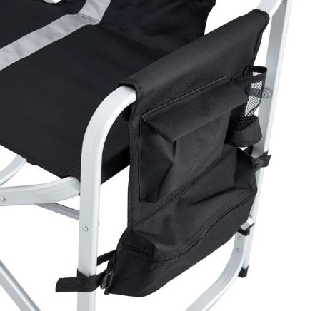 1-piece Upholstered Folding Outdoor Chair With Side Table And Storage Bag
