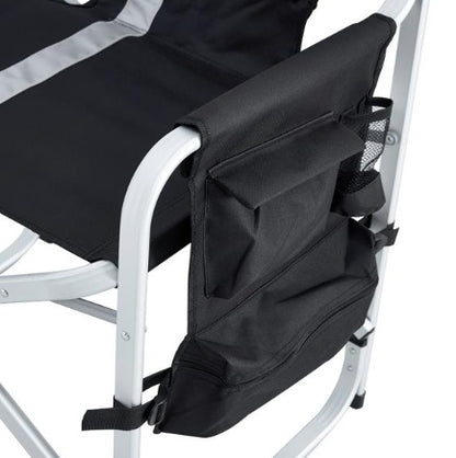 1-piece Upholstered Folding Outdoor Chair With Side Table And Storage Bag
