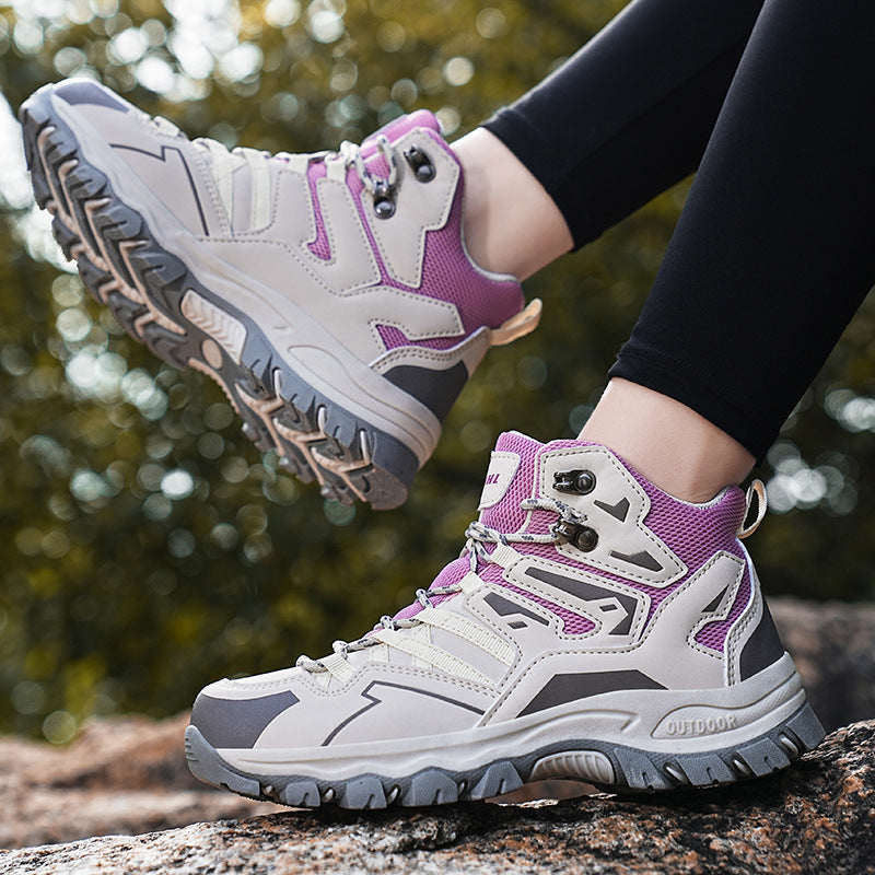 Men’s High-Top Hiking Sneakers – Rugged Outdoor Trail Shoes