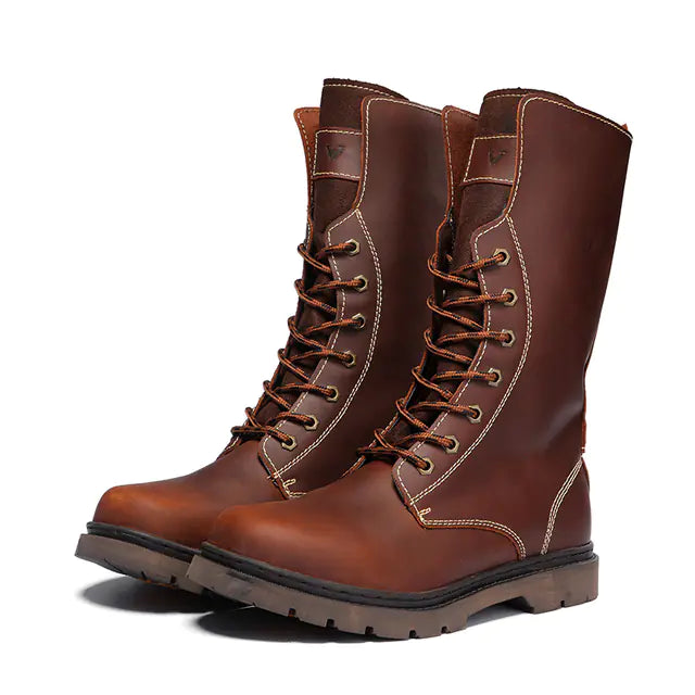 Unisex All-Weather Leather Hiker Boots