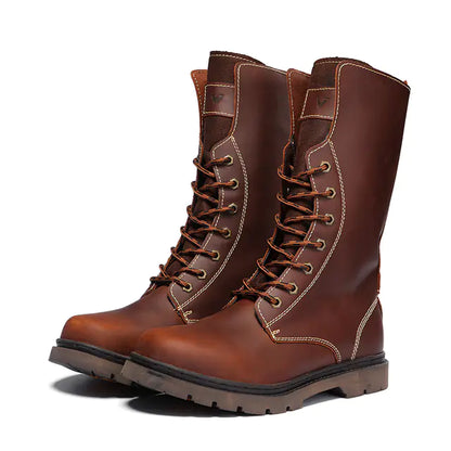 Unisex All-Weather Leather Hiker Boots
