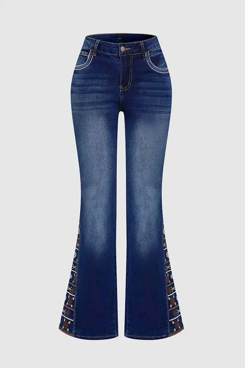 Women's High-Waist Heavily Ripped Jeans, Wide-Leg Full-Length Jeans With A Destroyed Streetwear Finish, Light-Wash Denim For All Seasons