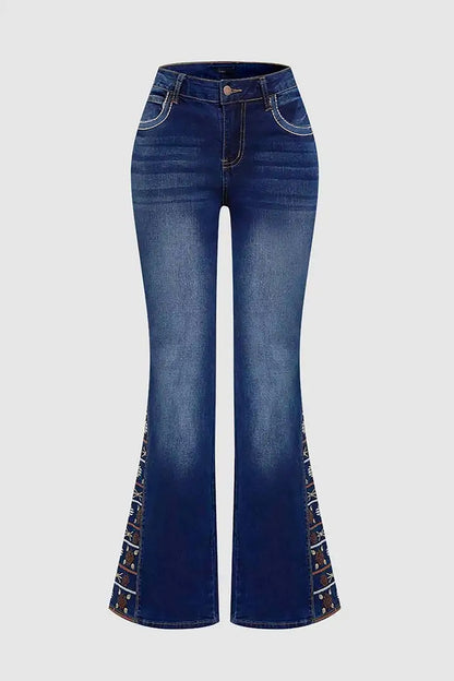 Women's High-Waist Heavily Ripped Jeans, Wide-Leg Full-Length Jeans With A Destroyed Streetwear Finish, Light-Wash Denim For All Seasons