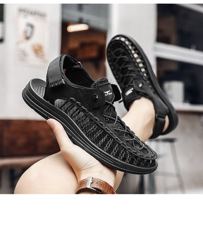 Men's Summer Woven Hollowed Sports Outdoor Trekking Shoes Sandals