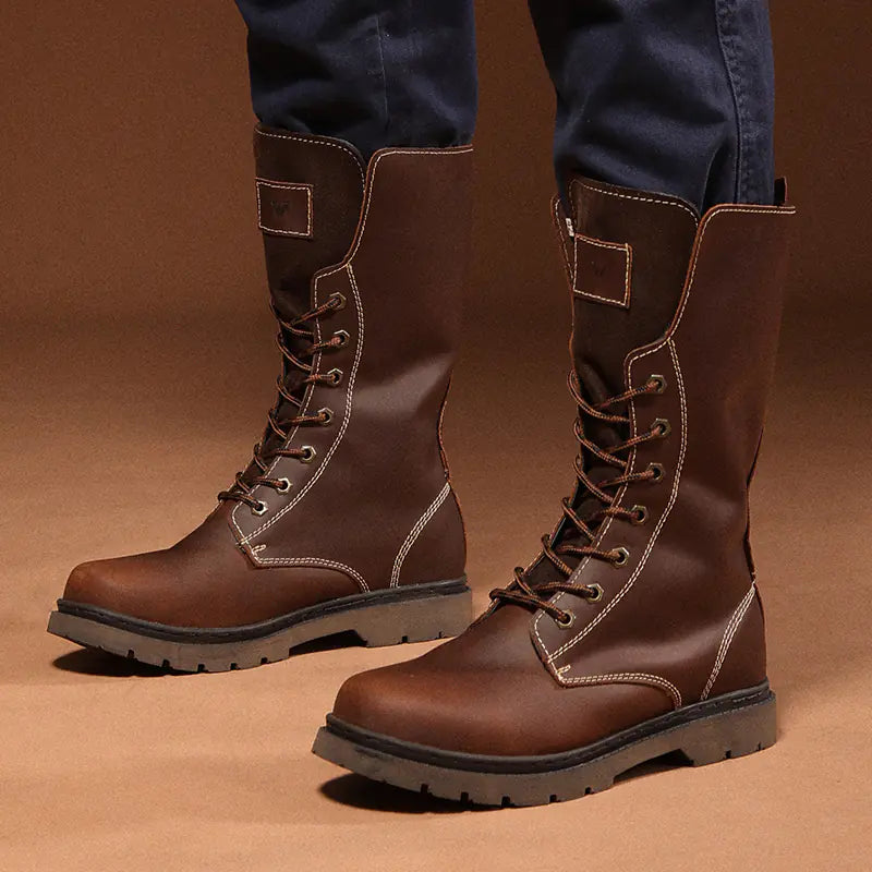 Unisex All-Weather Leather Hiker Boots