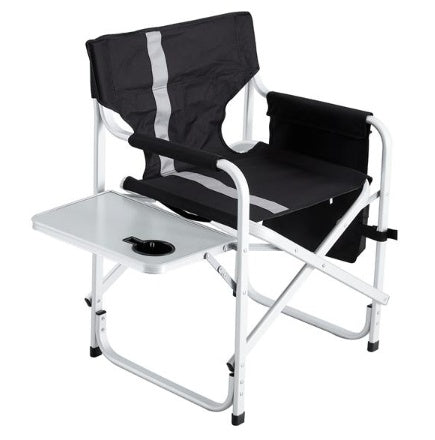 1-piece Upholstered Folding Outdoor Chair With Side Table And Storage Bag