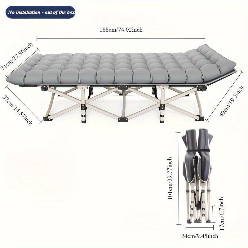 Heavy-Duty Folding Camping Bed – Portable & Sturdy for Travel, Office, or RV