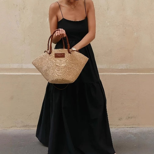 Women's A- Line Skirt Backless Sling Dress