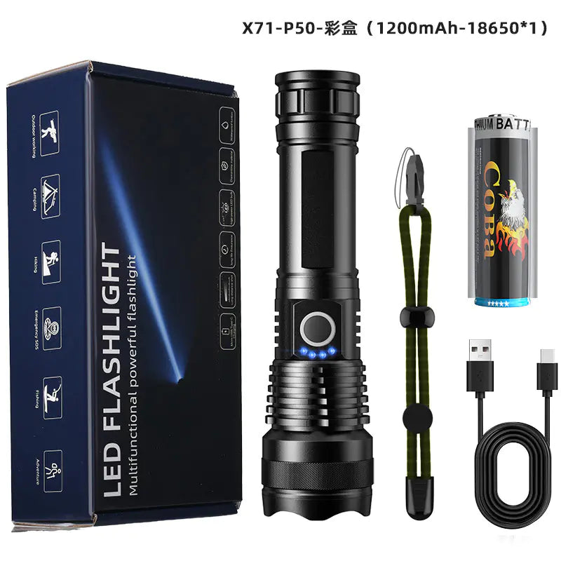 X92 Power Beam USB Flashlight