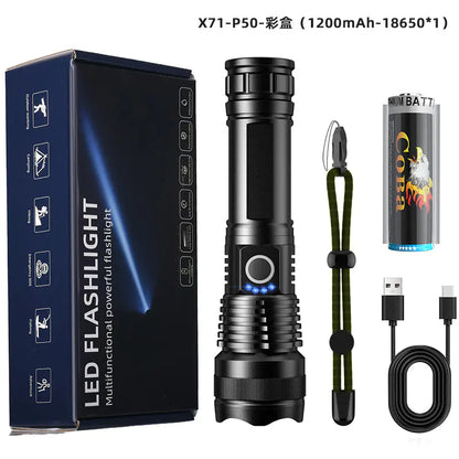 X92 Power Beam USB Flashlight