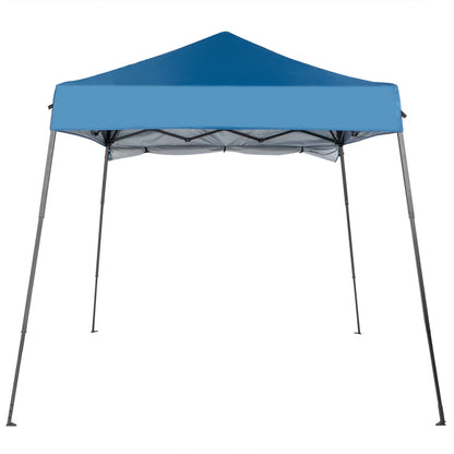 6X6ft Sky Blue Diagonal Band With One Side Of Surrounding Cloth Folding Shed