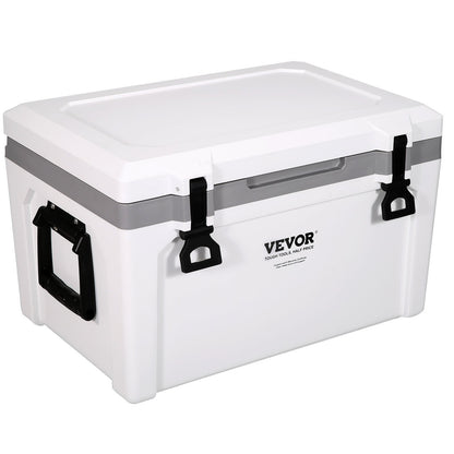 Insulated Portable Cooler, 52 Qt, Holds 50 Cans, Ice Retention Hard Cooler With Heavy Duty Handle, Ice Chest Lunch Box For Camping, Beach, Picnic, Travel, Outdoor, Keeps Cool For Up To 6 Days