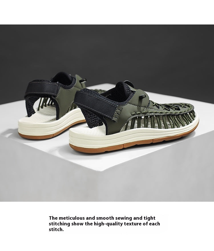 Men's Summer Woven Hollowed Sports Outdoor Trekking Shoes Sandals