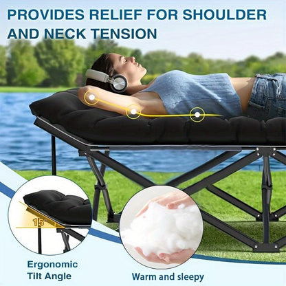 Heavy-Duty Folding Camping Bed – Portable & Sturdy for Travel, Office, or RV