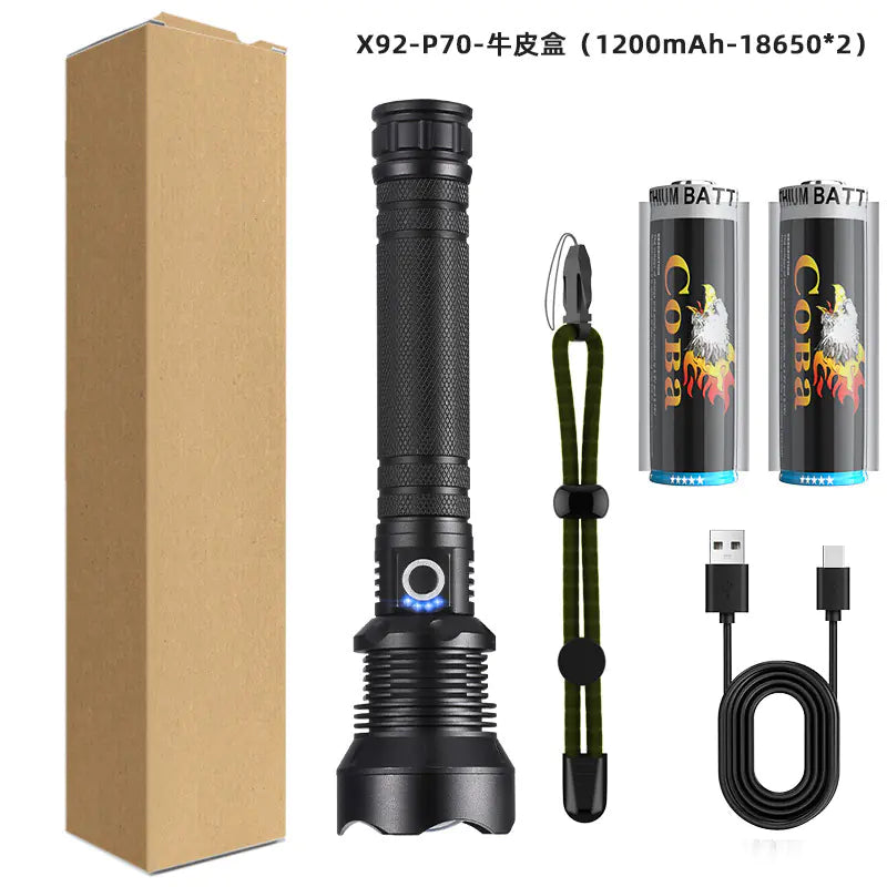 X92 Power Beam USB Flashlight
