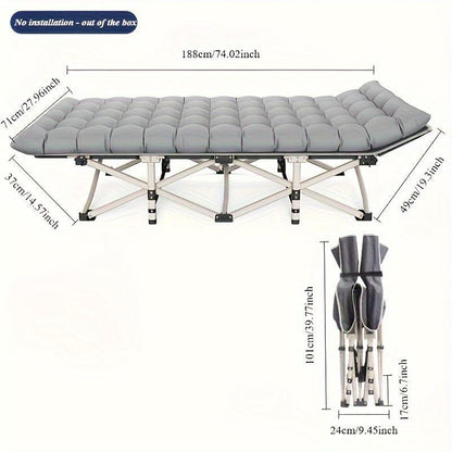 Heavy-Duty Folding Camping Bed – Portable & Sturdy for Travel, Office, or RV