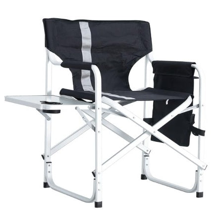 1-piece Upholstered Folding Outdoor Chair With Side Table And Storage Bag