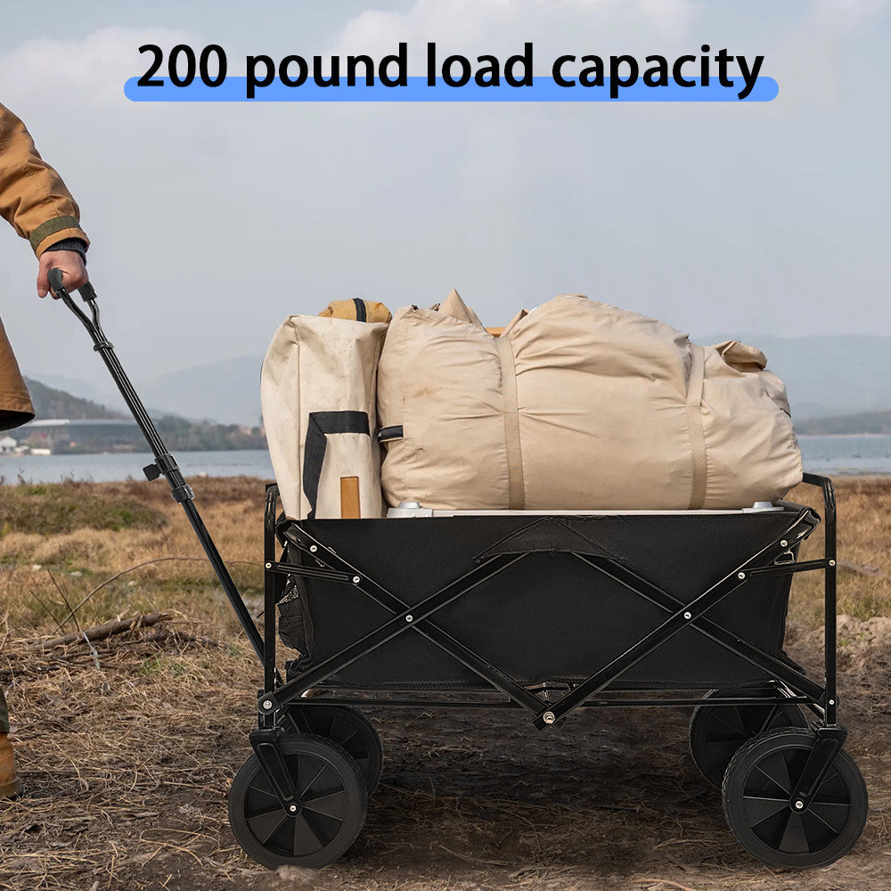Nomadix Heavy Duty Foldable Camping Trolley—Rugged Utility for Outdoor Adventures