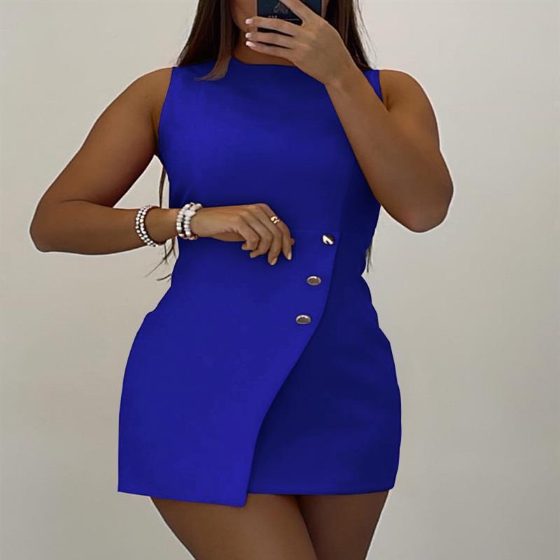 Women’s Bodycon Asymmetric Slim-Fit Mini Dress