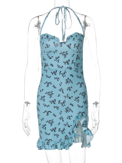 Fashion Sexy Lace Slim Tube Top Lace-up Dress