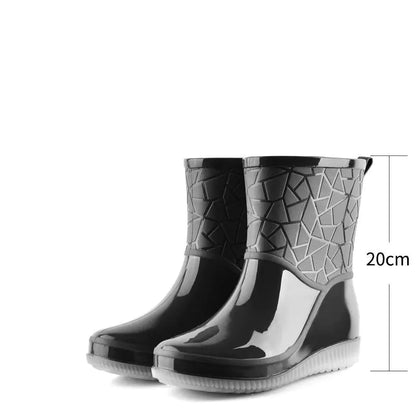 Mid-Low Fleece Women's Rain Boots