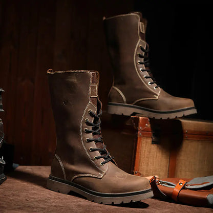 Unisex All-Weather Leather Hiker Boots