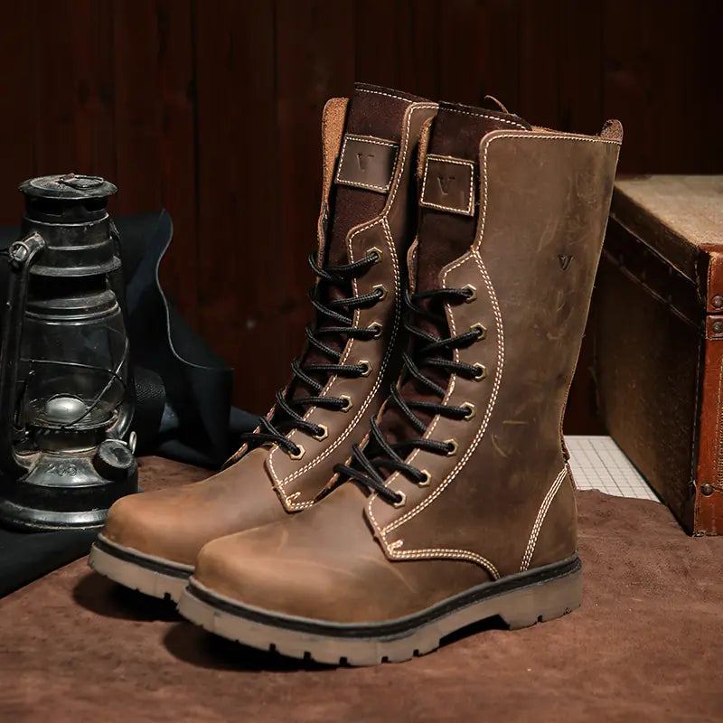 Unisex All-Weather Leather Hiker Boots