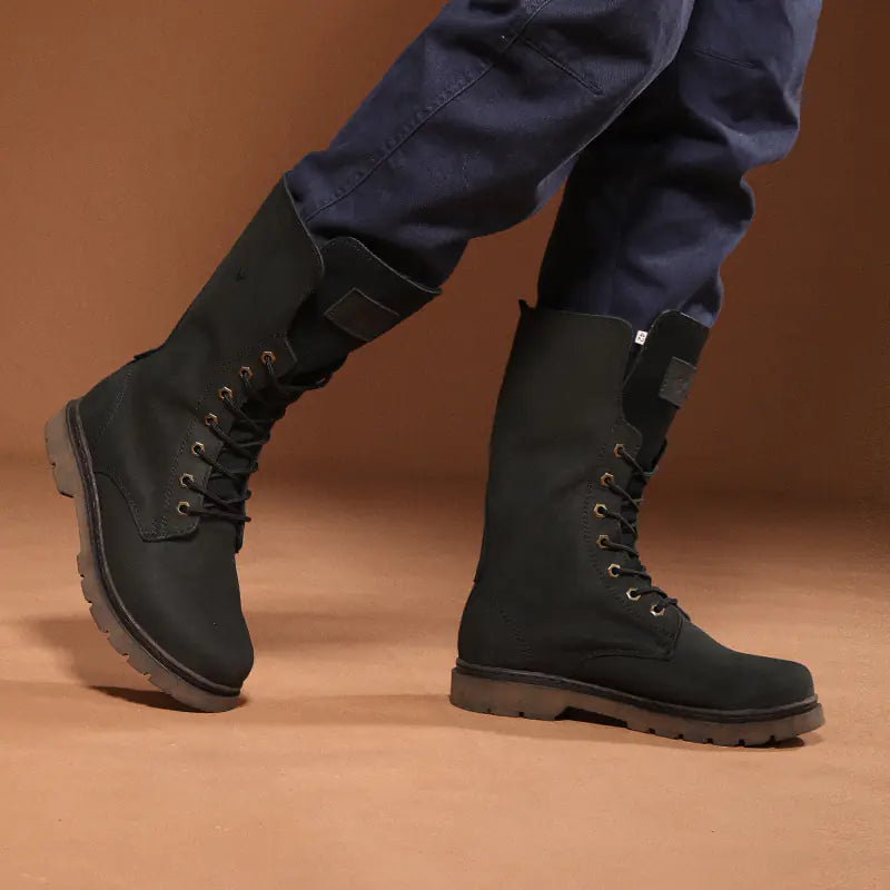 Unisex All-Weather Leather Hiker Boots