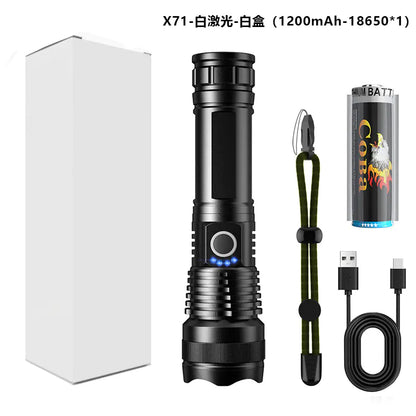 X92 Power Beam USB Flashlight