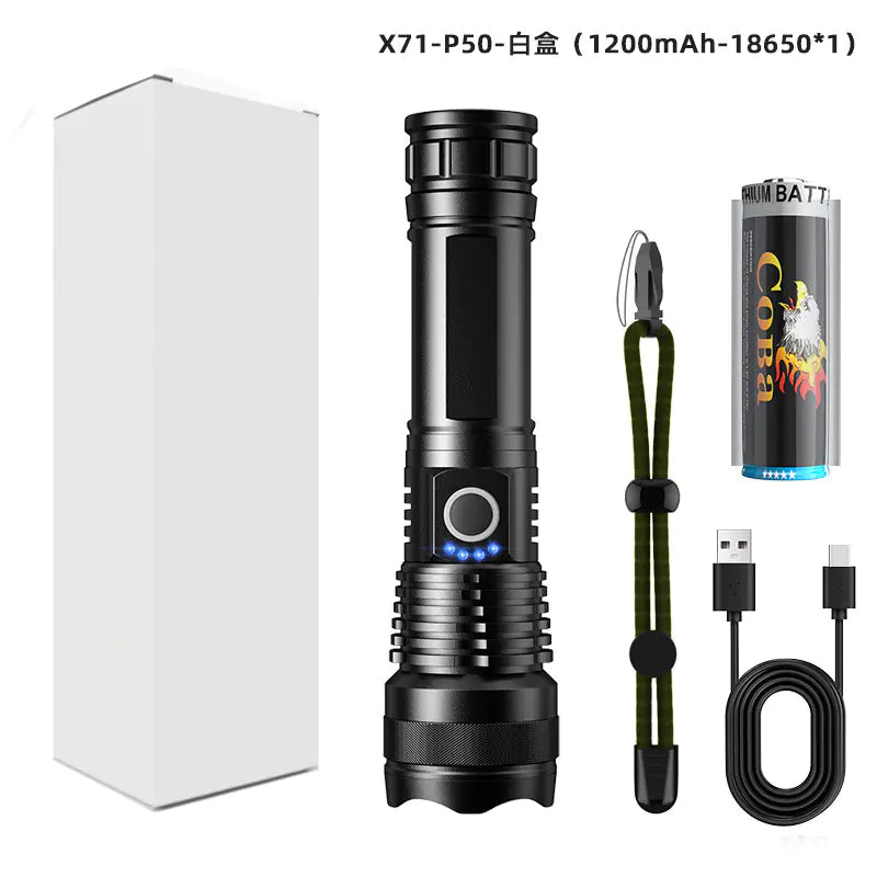 X92 Power Beam USB Flashlight